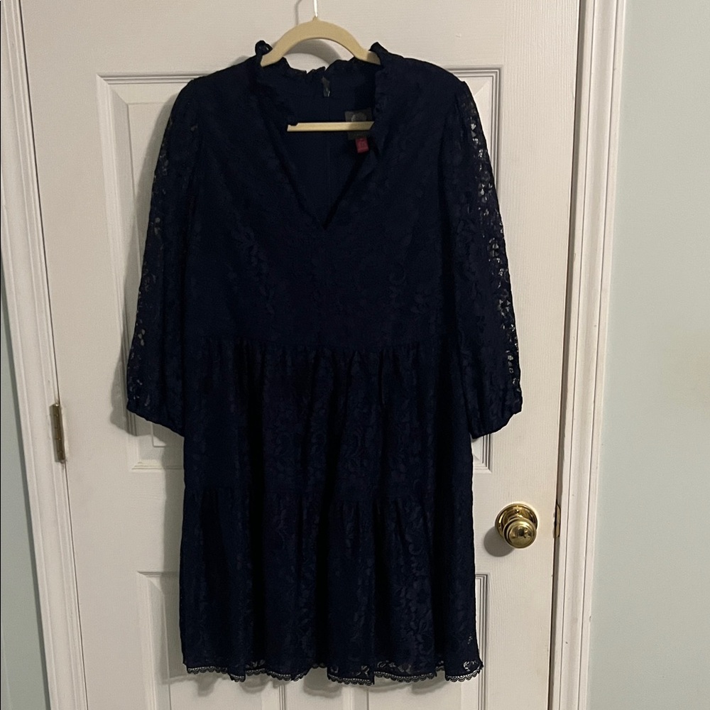 Vince Camuto Navy Lace Dress